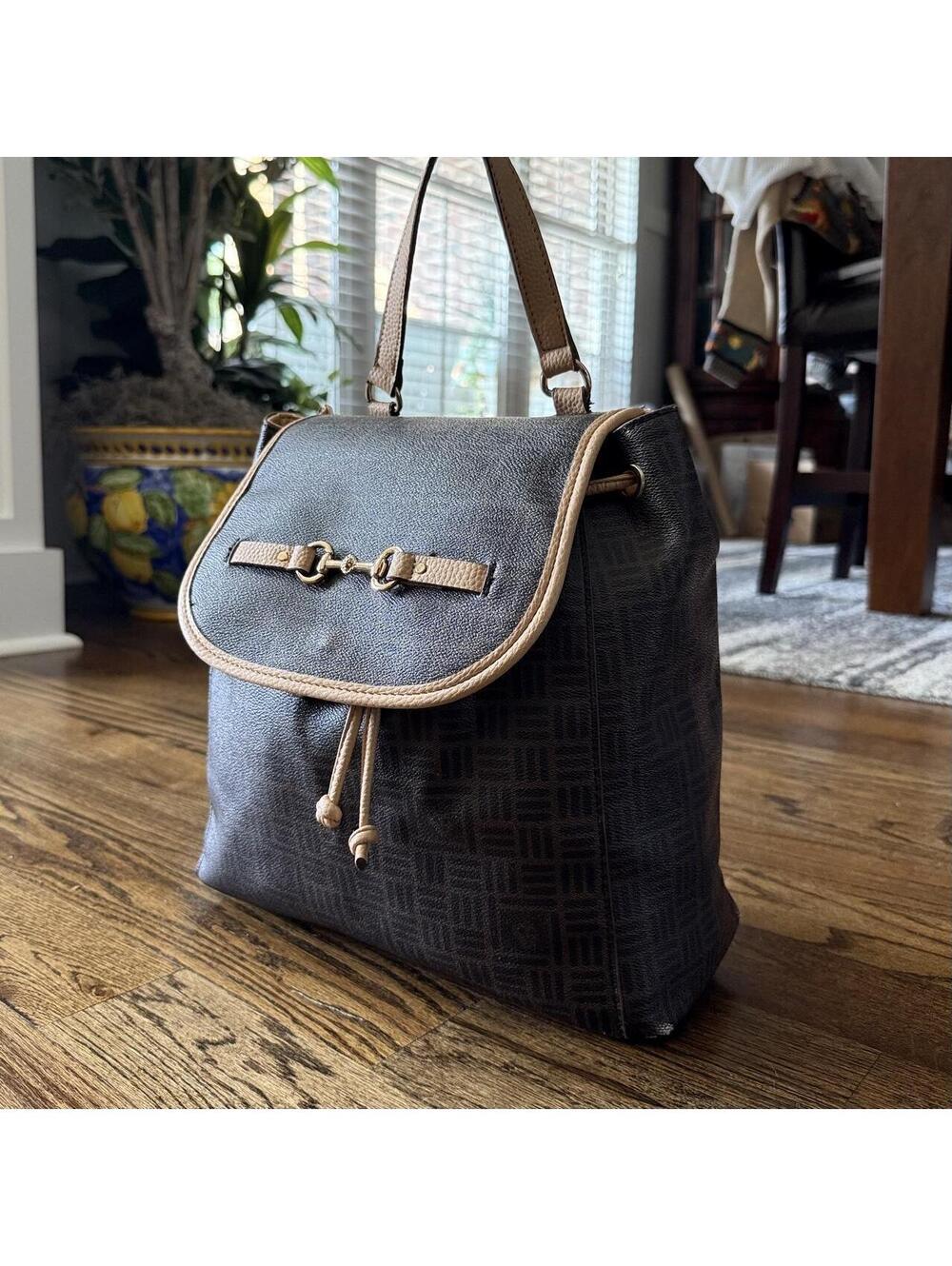 Anne Klein Logo Horsebit Backpack 🤎